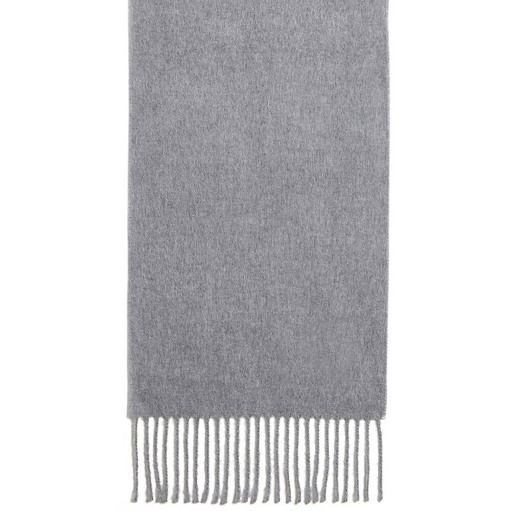 Cejon Womens Woven Scarf One Size With Fringed Trim Grey Made In Italy C40566